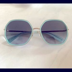 Kate Spade Nicola Sunglasses in Gold Teal
